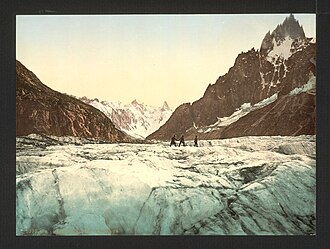 Mer de Glace, vers 1890-1900. Collection Library of Congress.